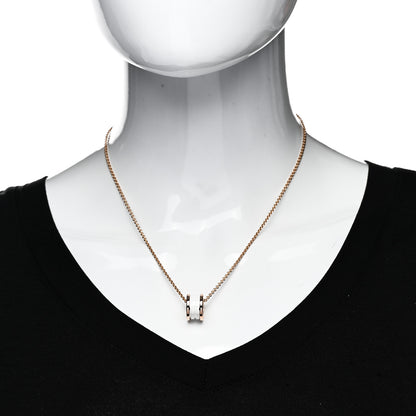 Bulgari 18K Rose Gold White Ceramic B.Zero1 Pendant Necklace 2 of 7
