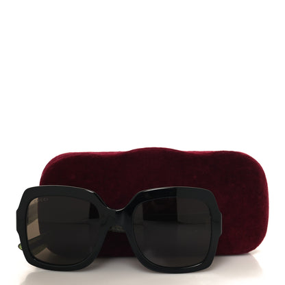 Gucci Acetate Square Frame Web Glitter Sunglasses GG0036S Black Green 7 of 7