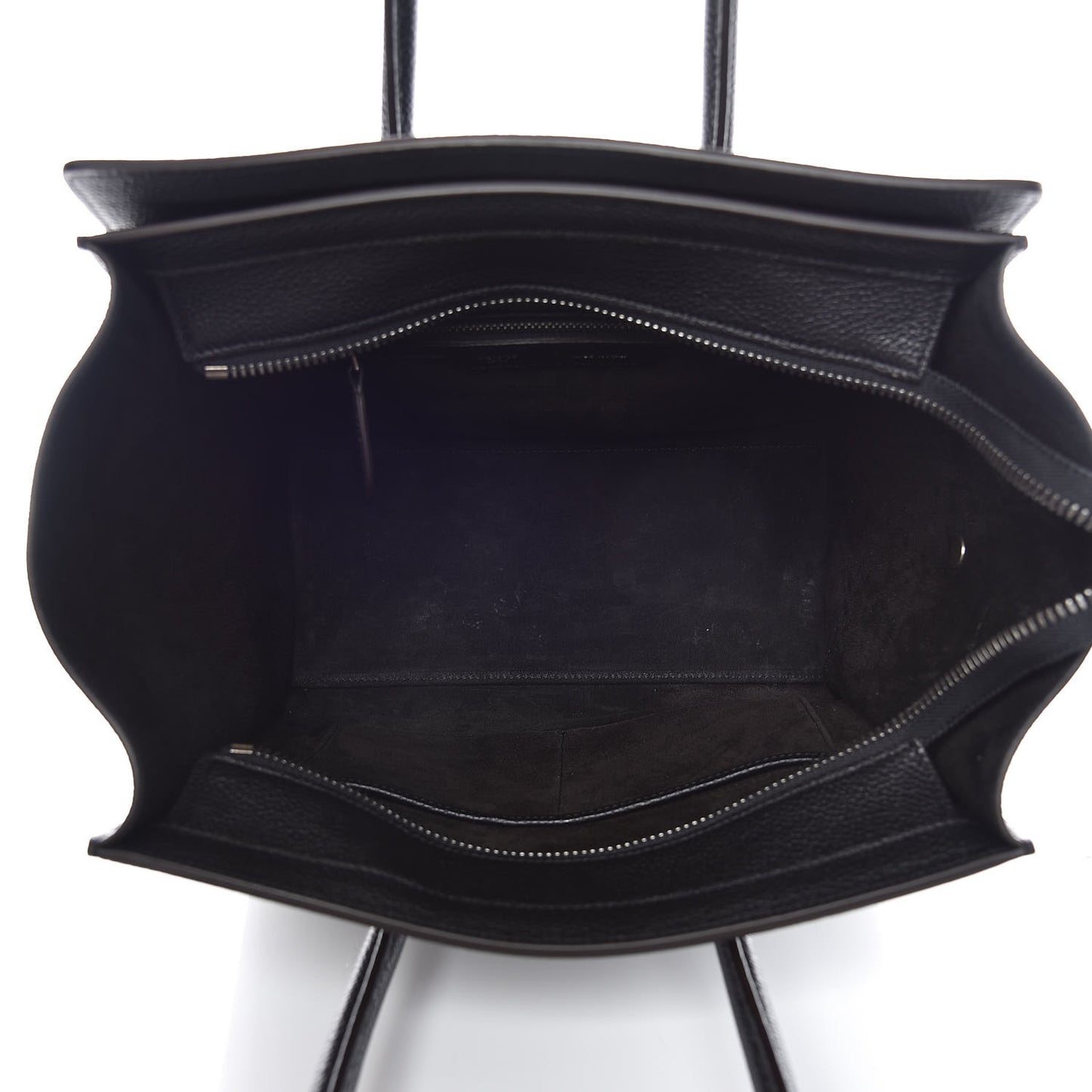 Drummed Calfskin Micro Luggage Black