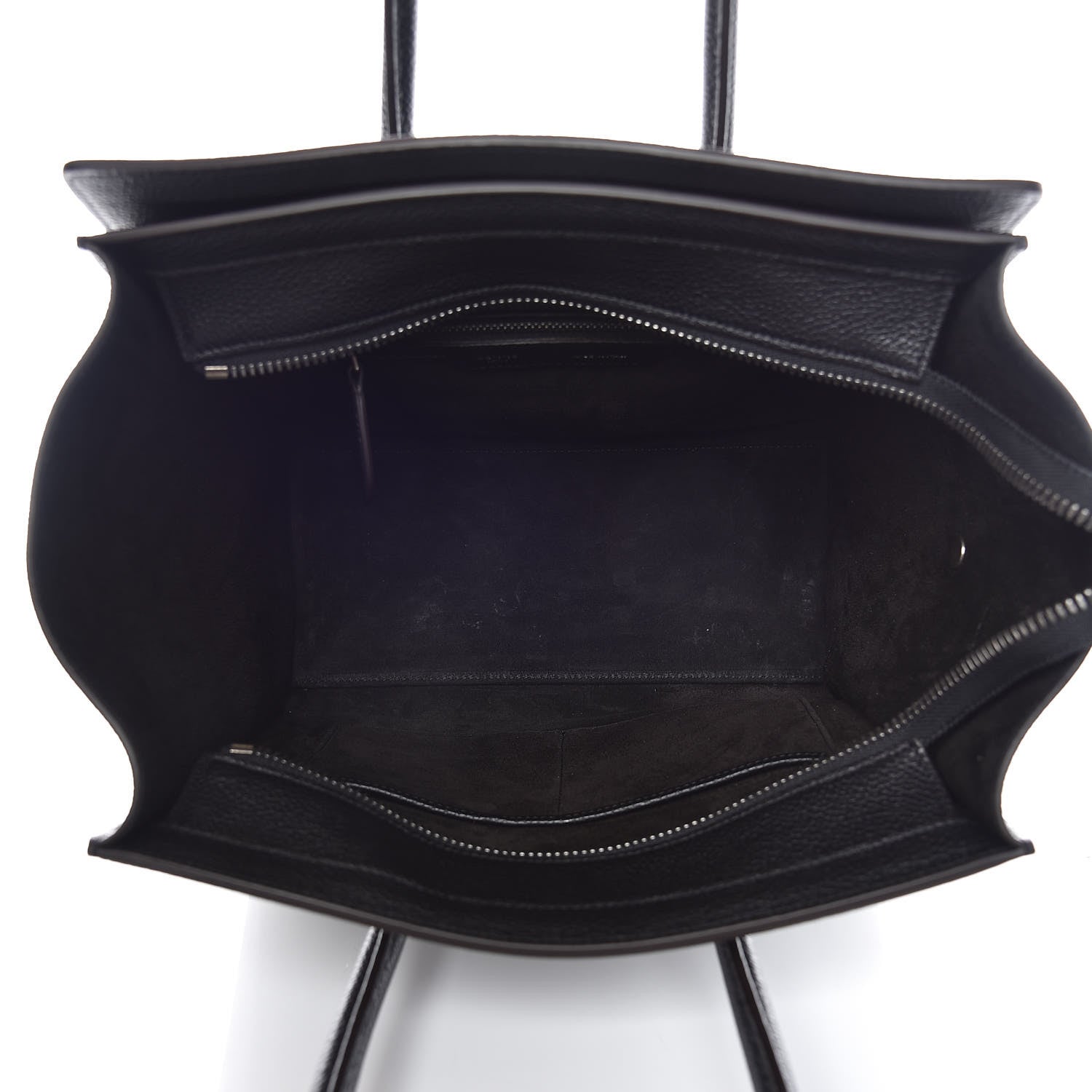 Celine Drummed Calfskin Micro Luggage Black 7 of 9