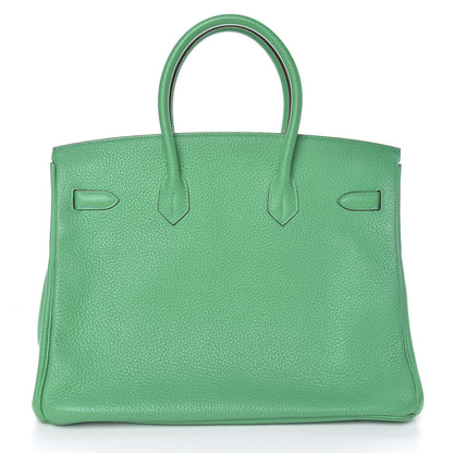 Hermes Taurillon Clemence Birkin 35 Menthe 4 of 11
