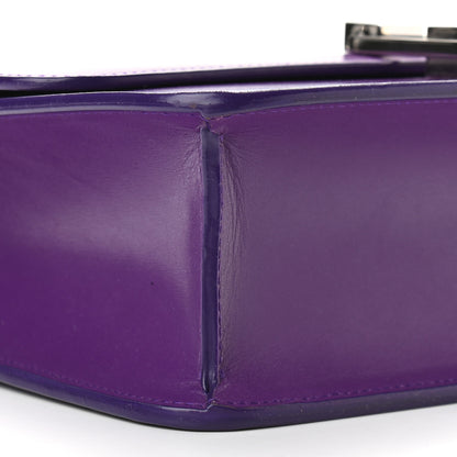 Saint Laurent Smooth Calfskin Carre Satchel Purple 7 of 9