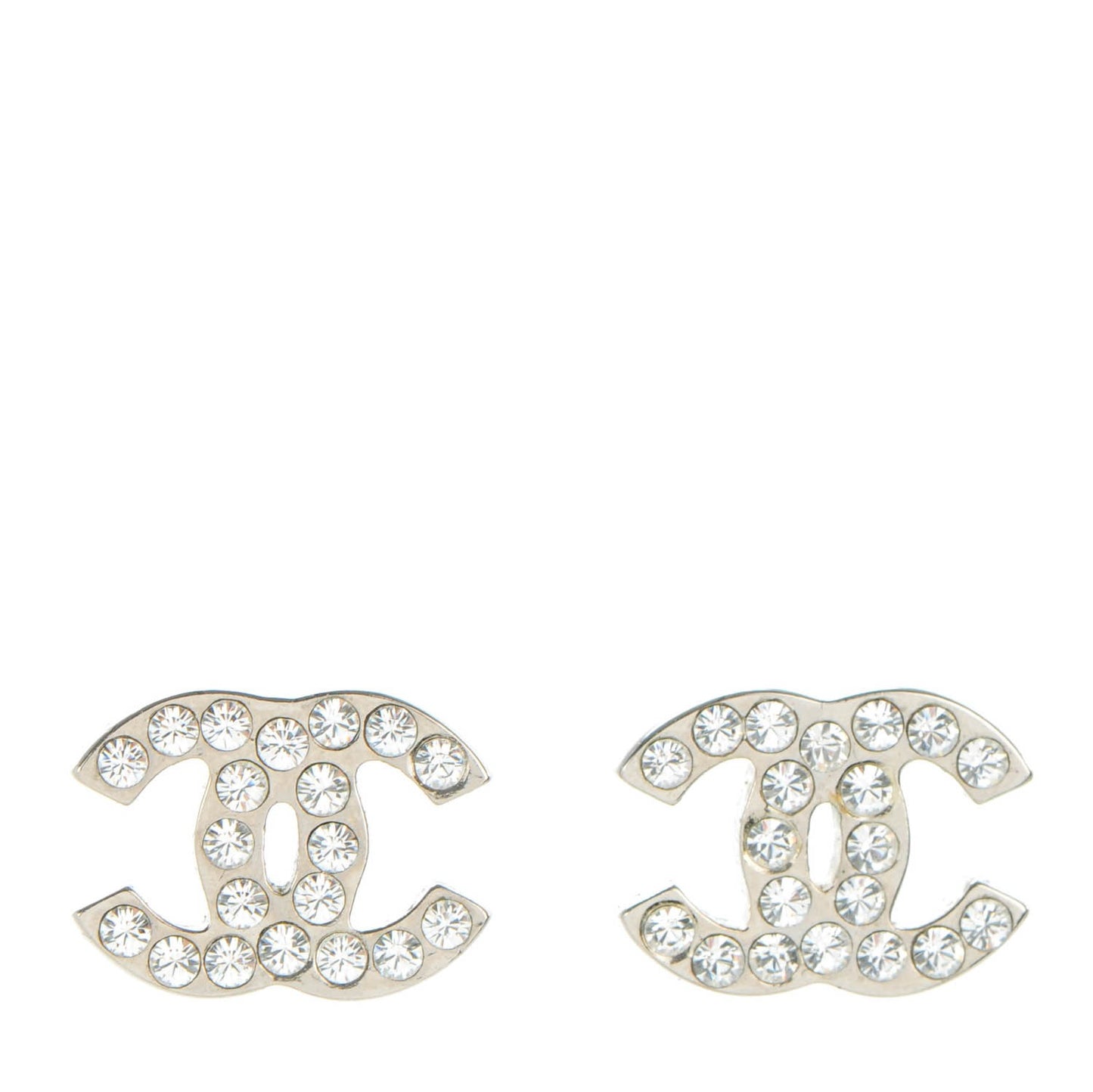 Crystal Timeless CC Earrings Silver