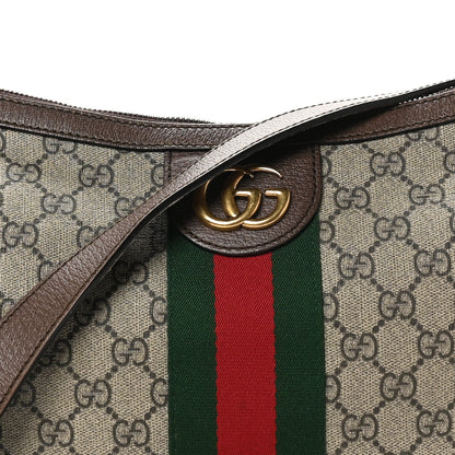 Gucci GG Supreme Monogram Web Small Ophidia Half Moon Hobo Brown 8 of 10