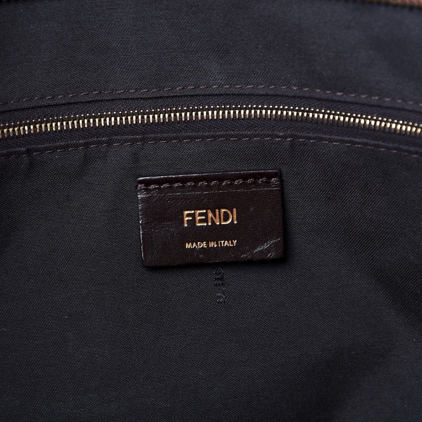 Pequin Vitello Medium Roll Tote Tobacco Rose