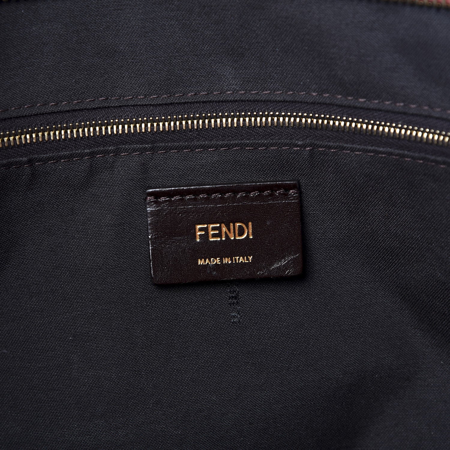 Fendi Pequin Vitello Medium Roll Tote Tobacco Rose 7 of 8