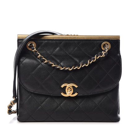 Chanel Lambskin Quilted Double Flap Black 1 of 12