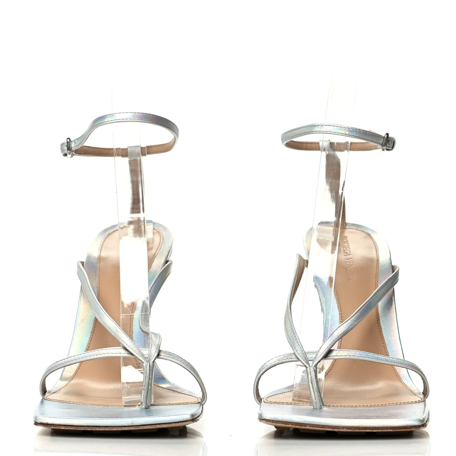 Bottega Veneta Laser Nappa Stretch Multi Strap 90mm Sandals 41 Moon Drop 2 of 9