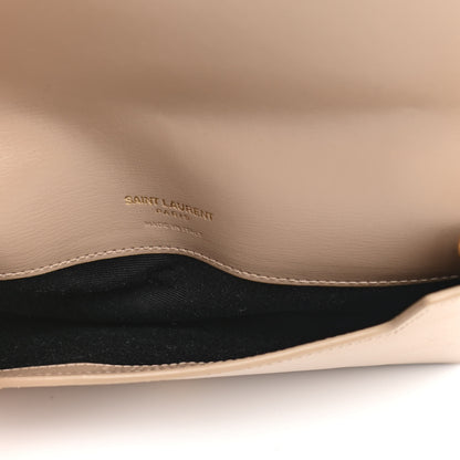 Saint Laurent Smooth Calfskin Monogram Phone Holder Crossbody Dark Beige 5 of 10