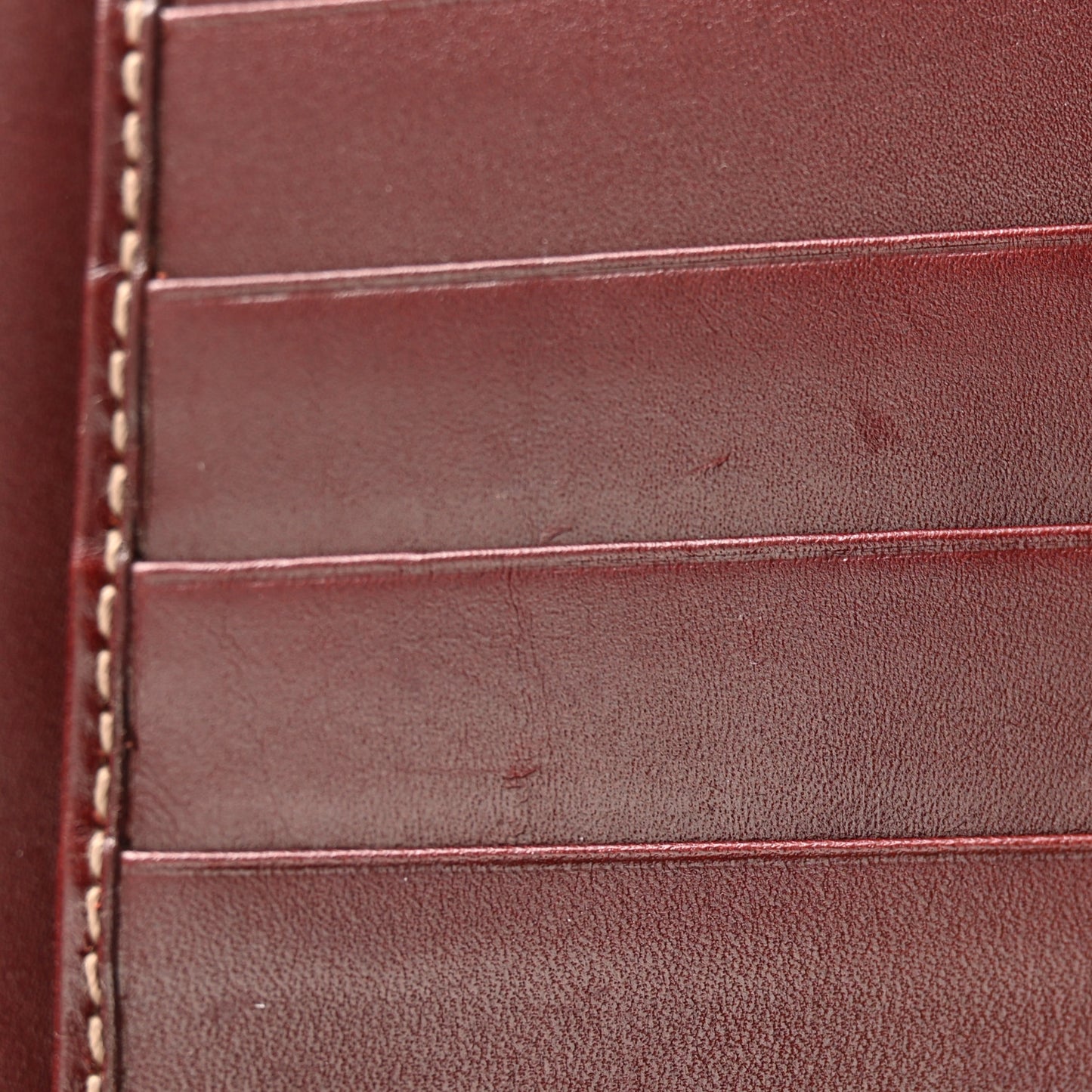 Guccissima Margaux Calfskin Metal Bar Continental Flap Wallet Dark Red