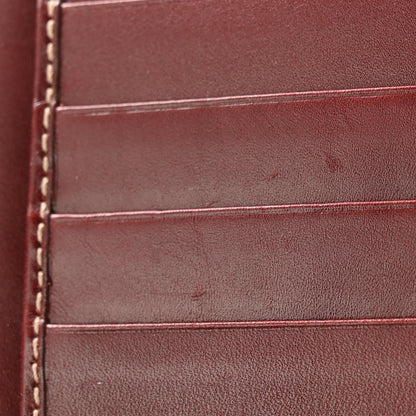 Gucci Guccissima Margaux Calfskin Metal Bar Continental Flap Wallet Dark Red 14 of 15