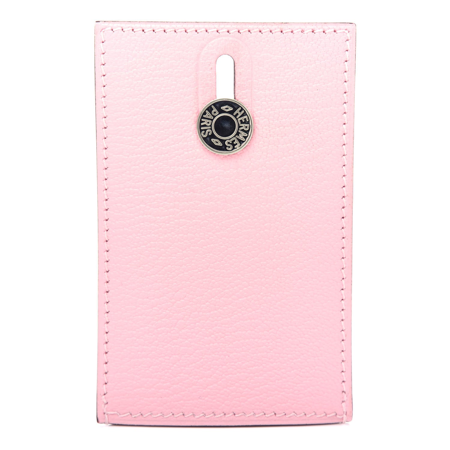 Hermes Chevre Mysore Diabolo Card Holder Case Rose Sakura 1 of 7
