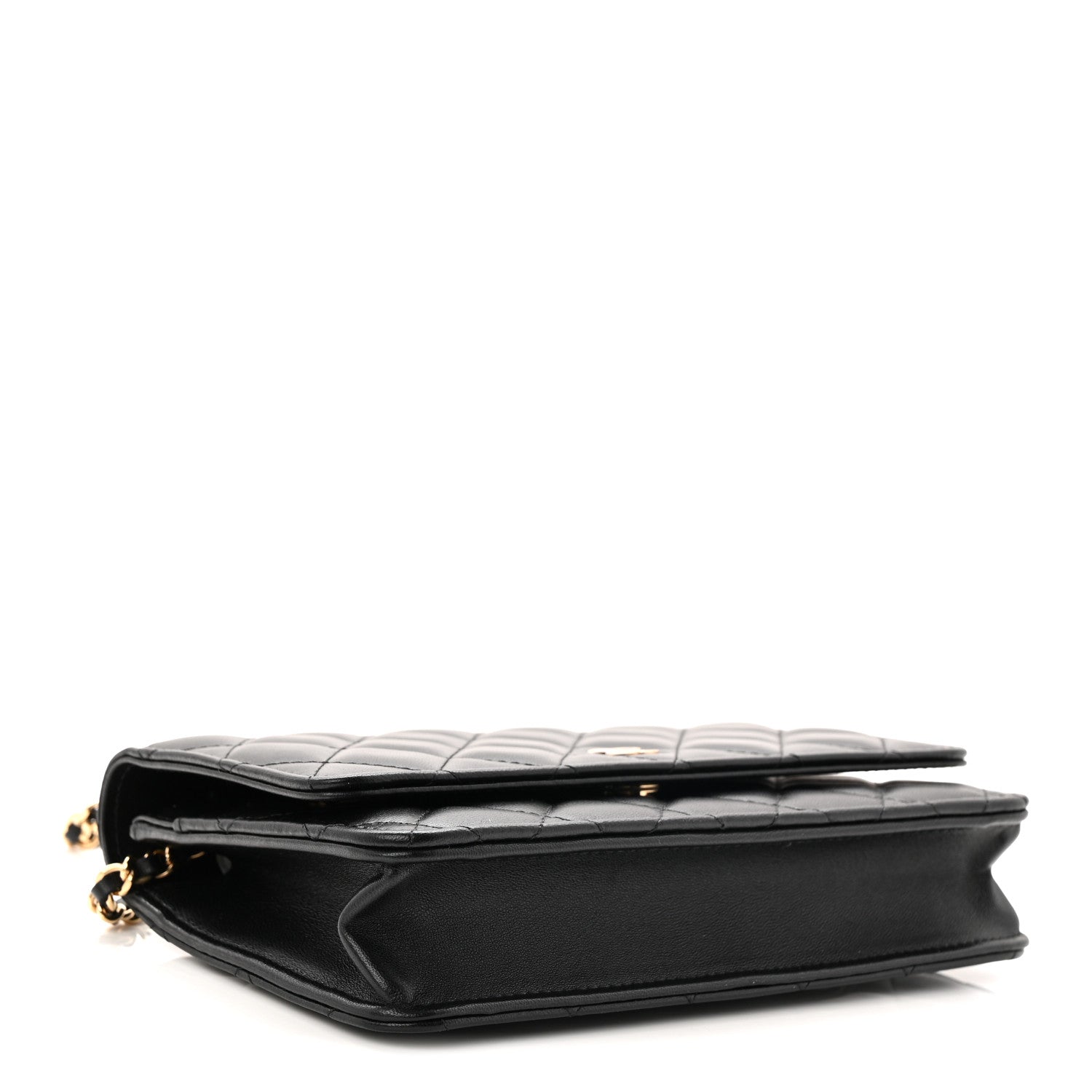 Chanel Lambskin Quilted Wallet On Chain WOC Black 4 of 12