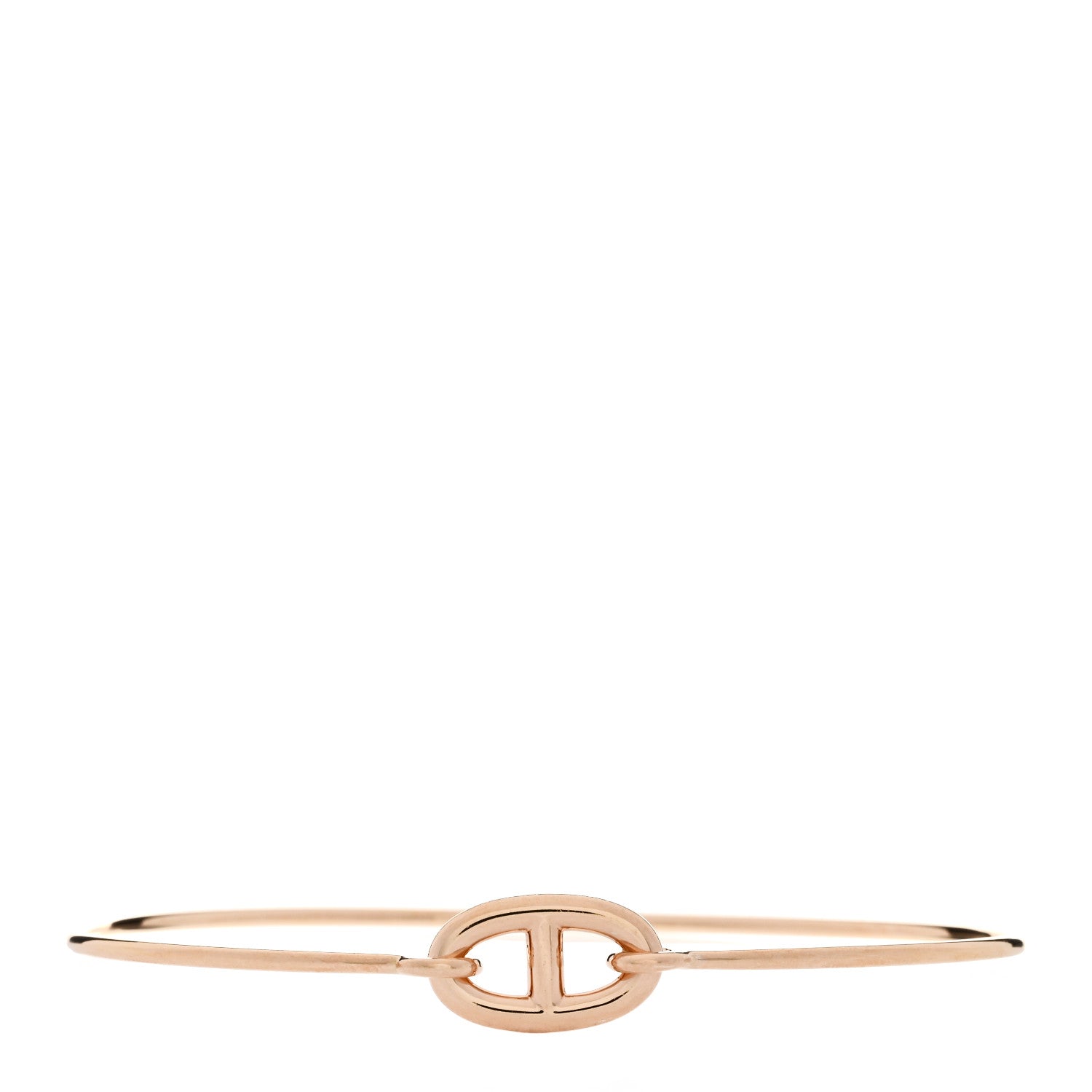 Hermes 18K Rose Gold PM Ronde Chaine d'Ancre Bracelet SH 1 of 3