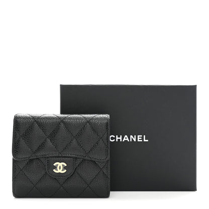 Chanel Caviar Quilted Compact Flap Wallet Black 9 of 9