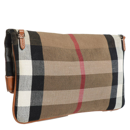 Burberry House Check Large Adeline Crossbody Saddle Brown 3 of 12