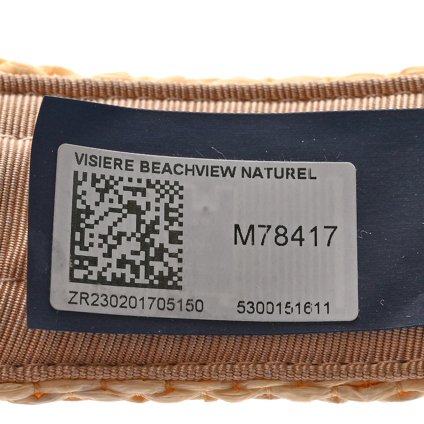 Cotton Raffia Effect Beachview Visor Natural