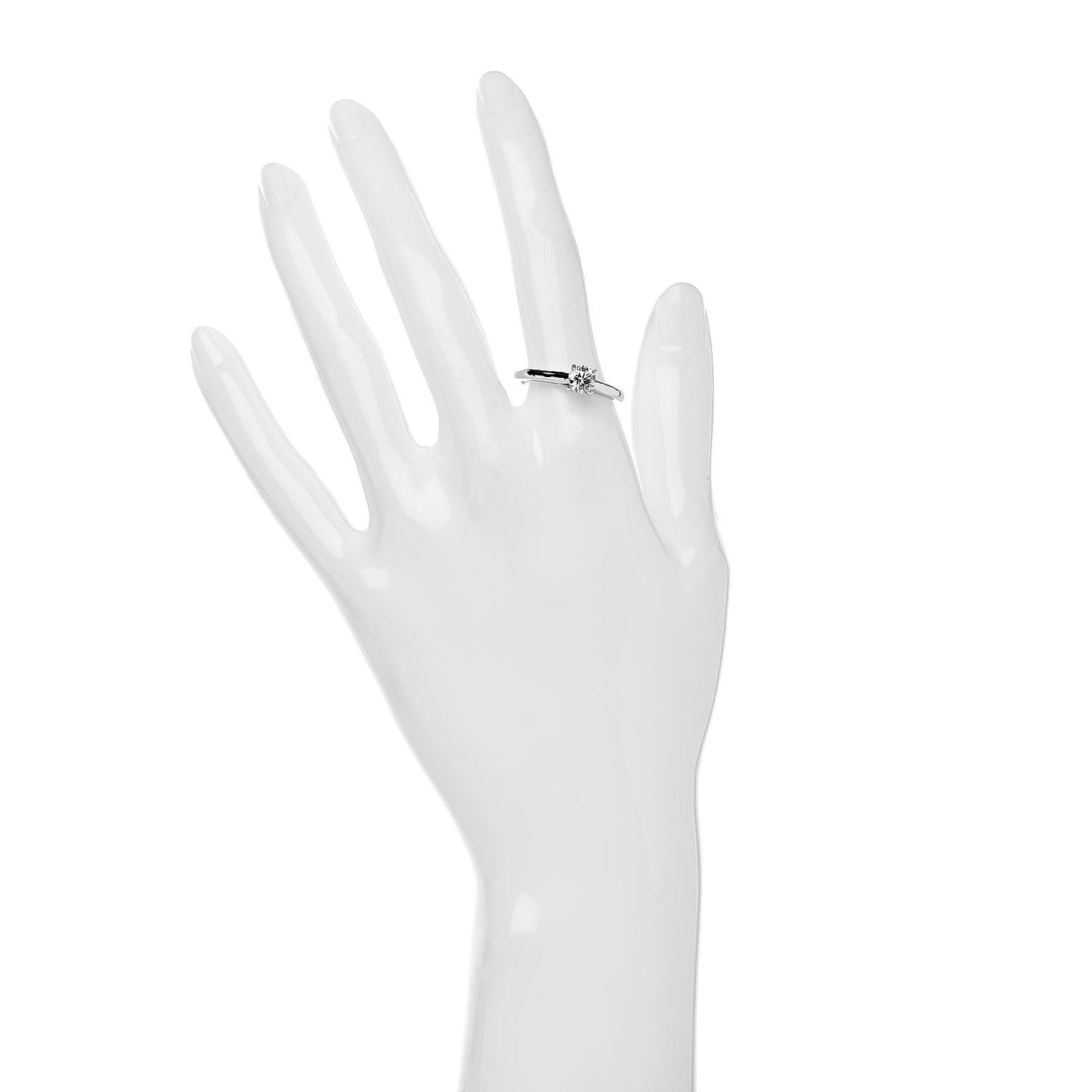 Platinum Diamond .63ct Solitaire Engagement Ring 57 8