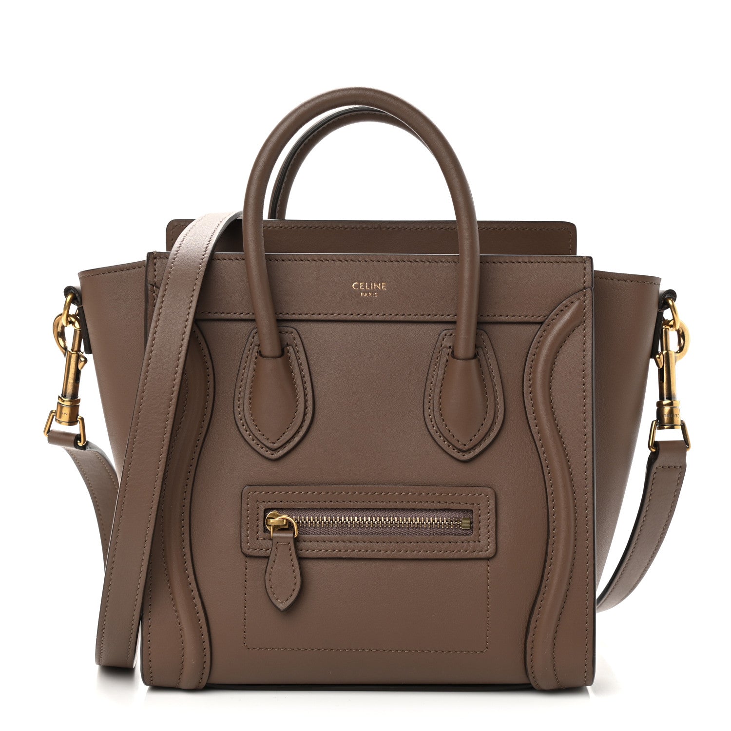 Celine Smooth Calfskin Nano Luggage Camel 1 of 10