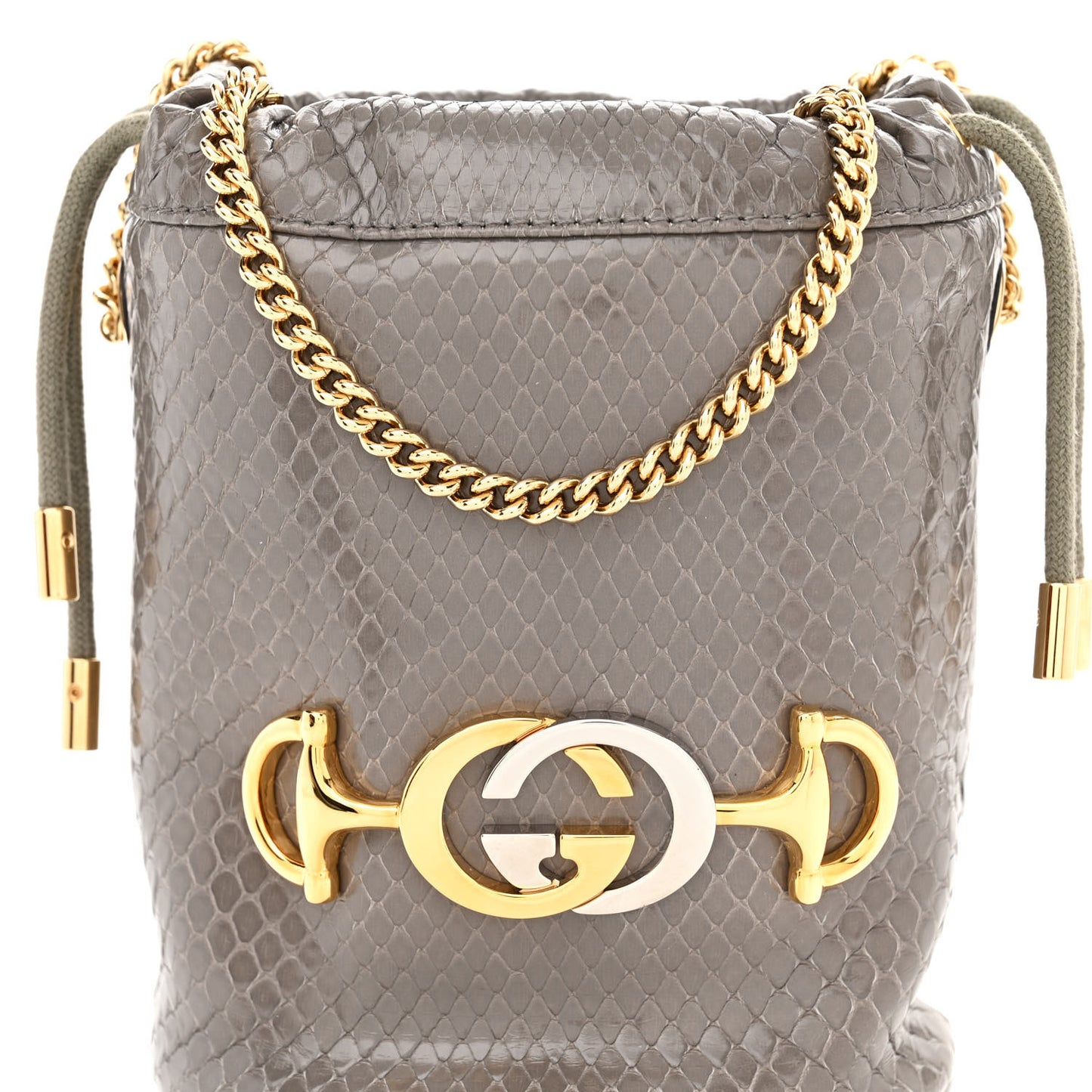 Snakeskin Mini Zumi Bucket Bag
