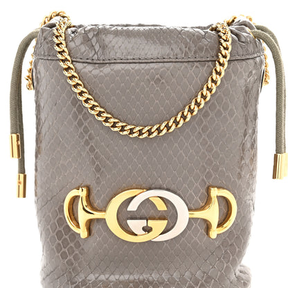 Gucci Snakeskin Mini Zumi Bucket Bag 7 of 9