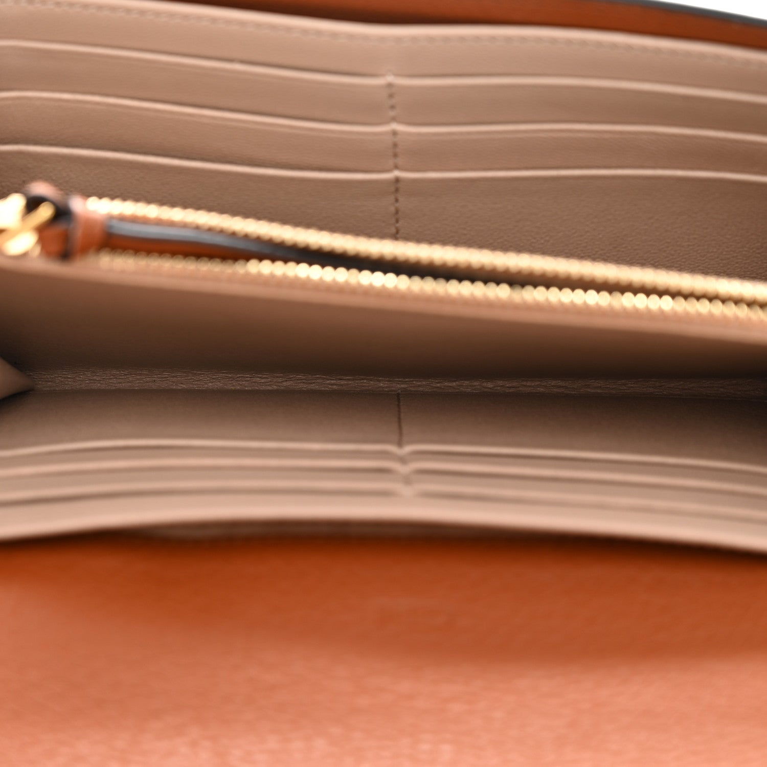 Chloe Calfskin Marcie Continental Flap Wallet Tan 5 of 7