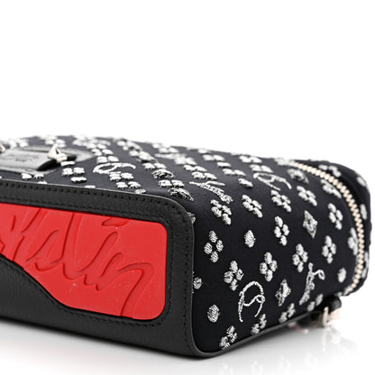 Christian Louboutin Canvas Calfskin Degrade Loubinthesky Kypipouch Messenger Bag Black Silver 9 of 9