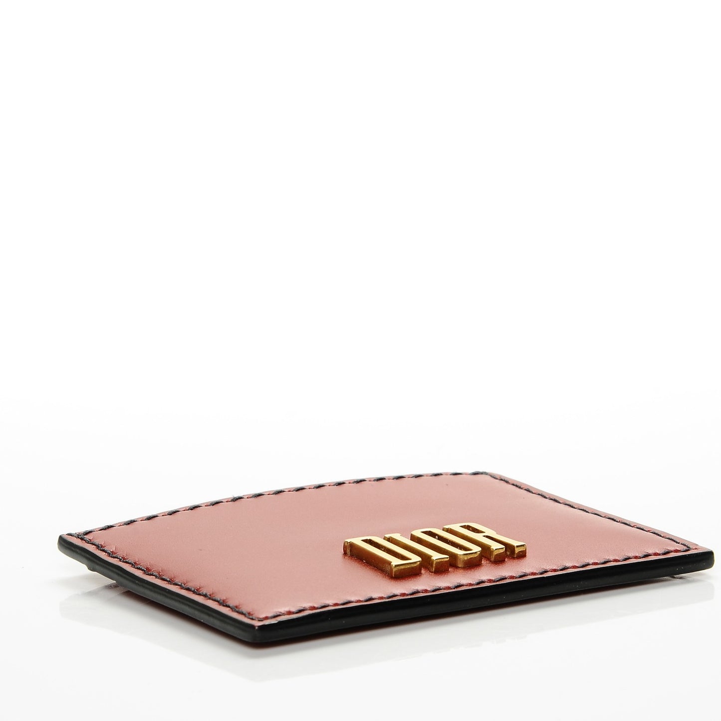 Calfskin D-Fence Card Holder Red
