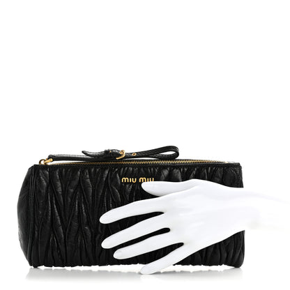 Miu Miu Nappa Matelasse Wristlet Black 2 of 11