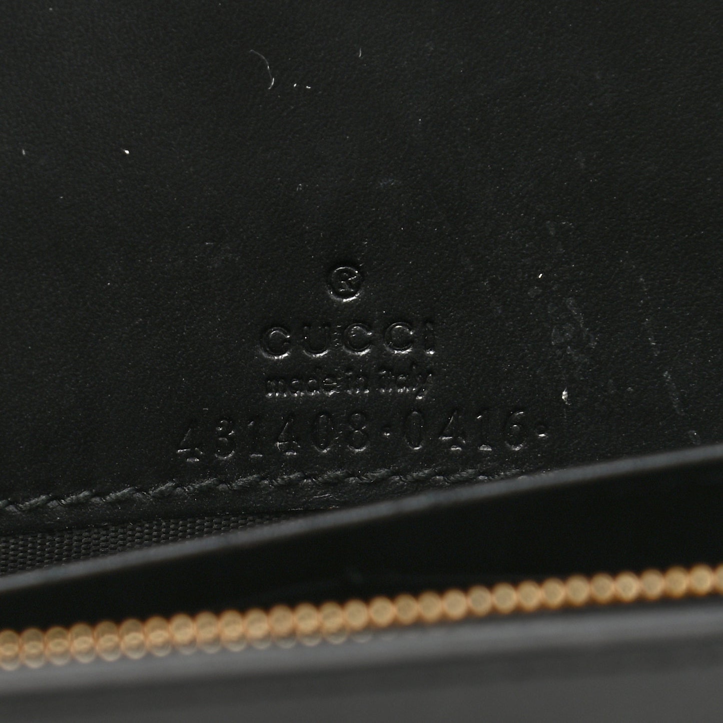 Guccissima Signature Bowy Chain Wallet Black