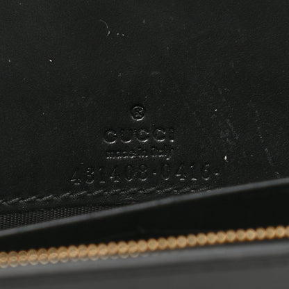Gucci Guccissima Signature Bowy Chain Wallet Black 6 of 11