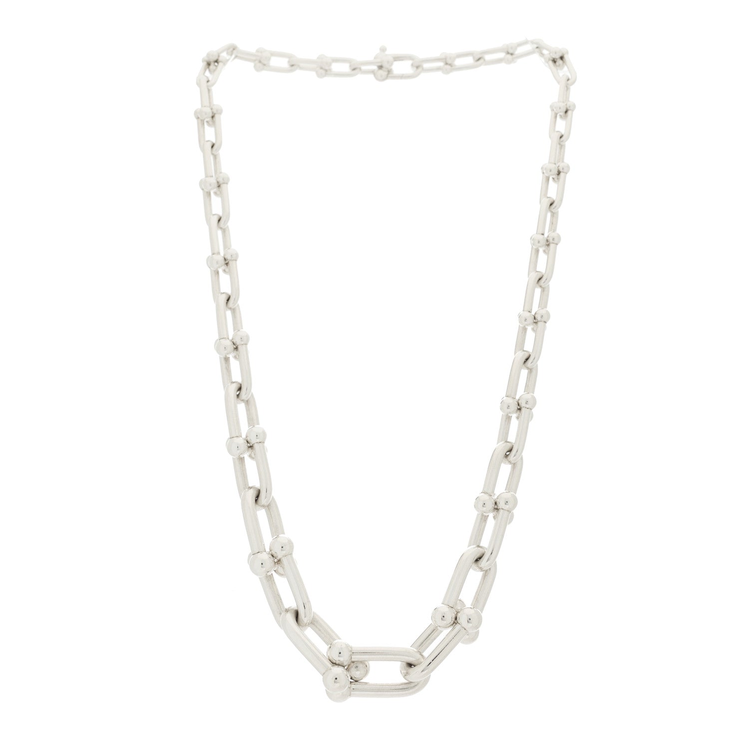 Tiffany Sterling Silver HardWear Graduated Link Necklace 3 of 7