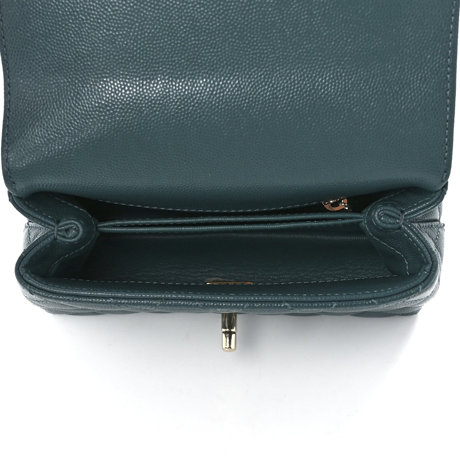 Chanel Caviar Quilted Extra Mini Coco Handle Flap Green 5 of 13