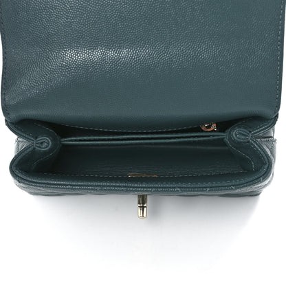 Chanel Caviar Quilted Extra Mini Coco Handle Flap Green 5 of 13