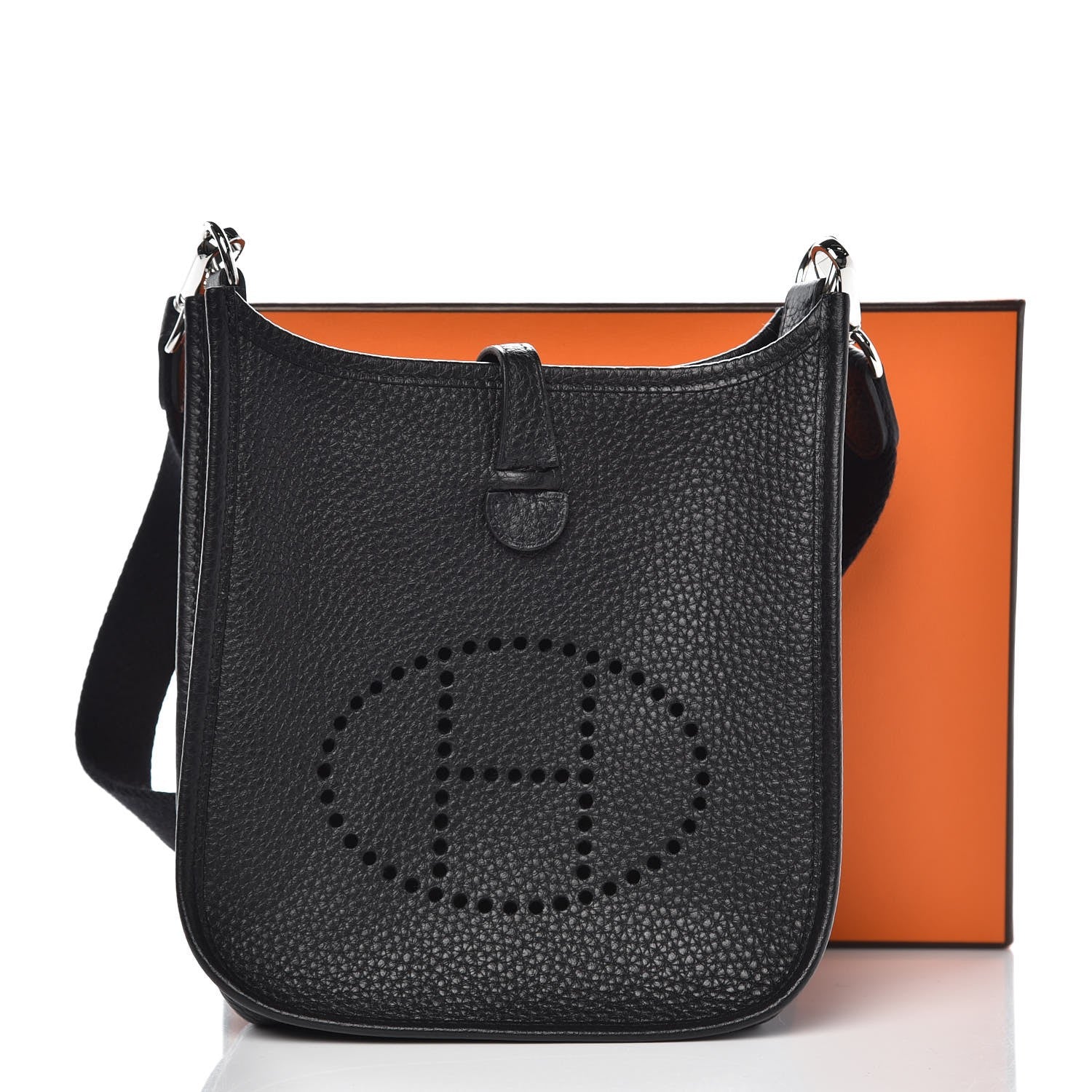 Hermes Taurillon Clemence Evelyne TPM Black 9 of 9