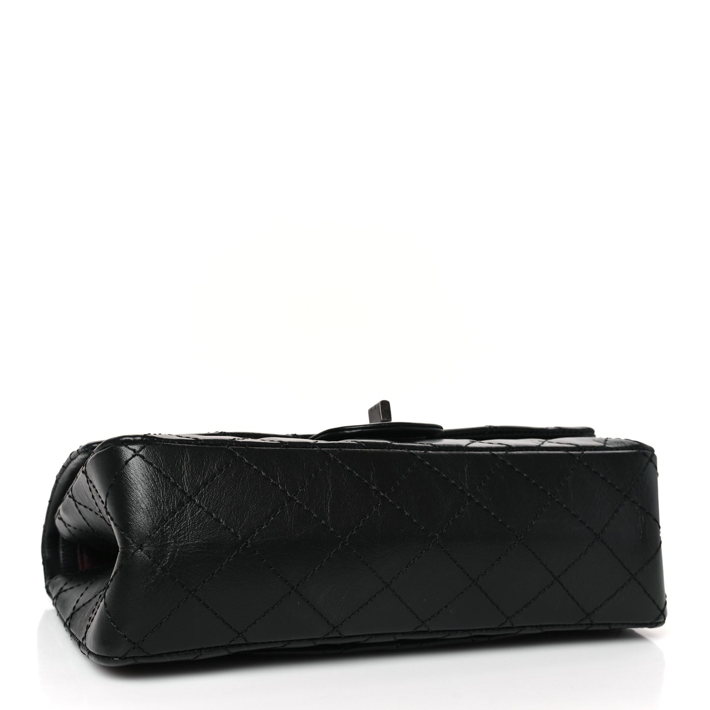 Aged Calfskin Quilted 2.55 Reissue 225 Flap Black