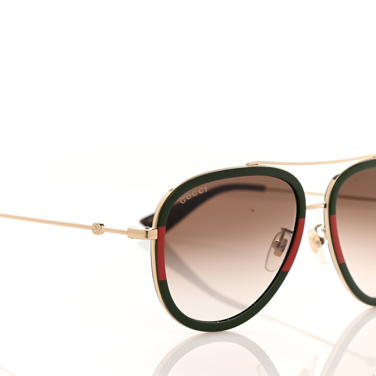 Web Aviator Sunglasses GG0062S Green Red