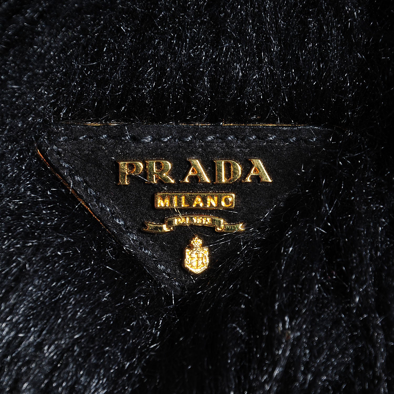 Prada Eco Kidassia Faux Fur Garden Tote Black 4 of 6