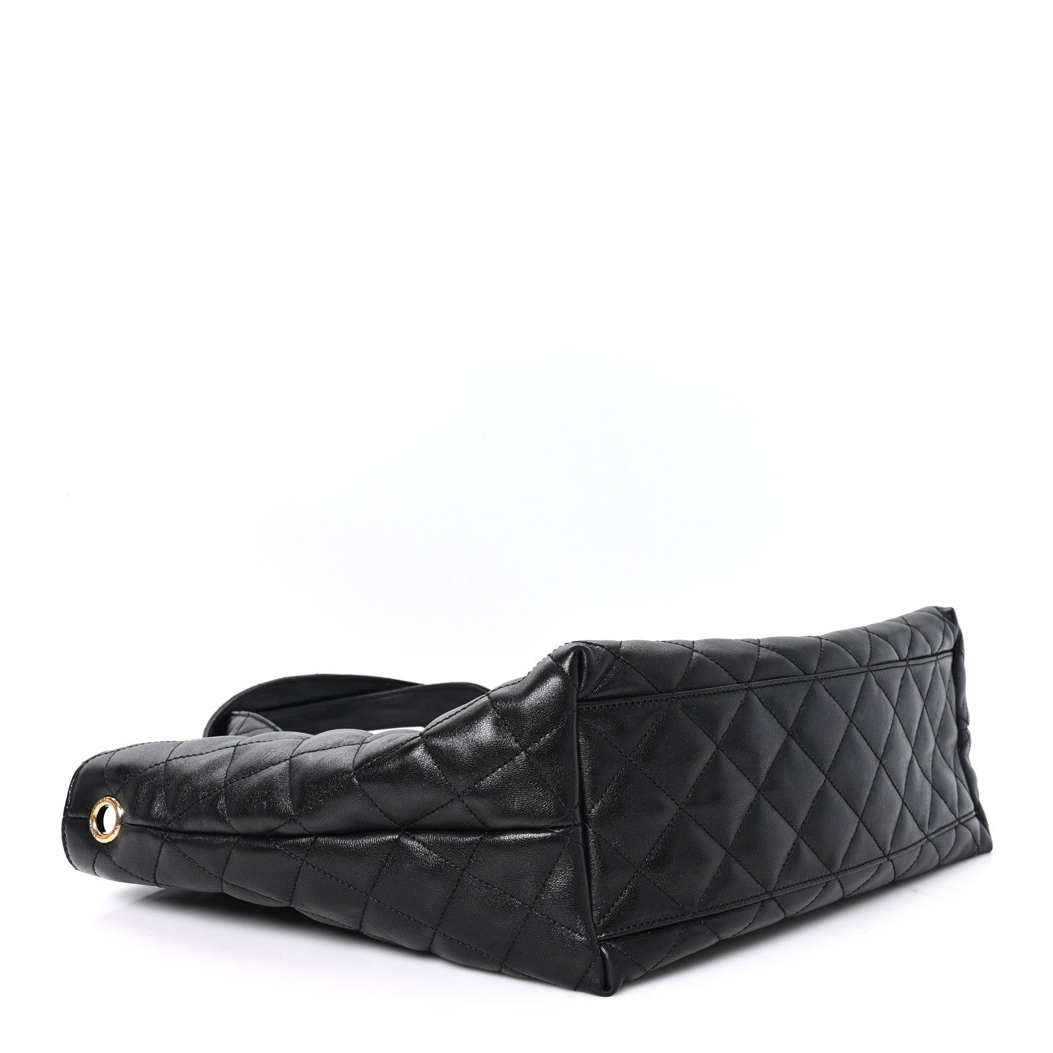 Saint Laurent Lambskin Quilted Medium Icare Shopping Tote Black 5 of 12