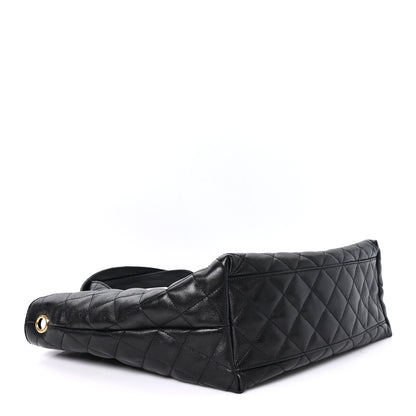 Saint Laurent Lambskin Quilted Medium Icare Shopping Tote Black 5 of 12