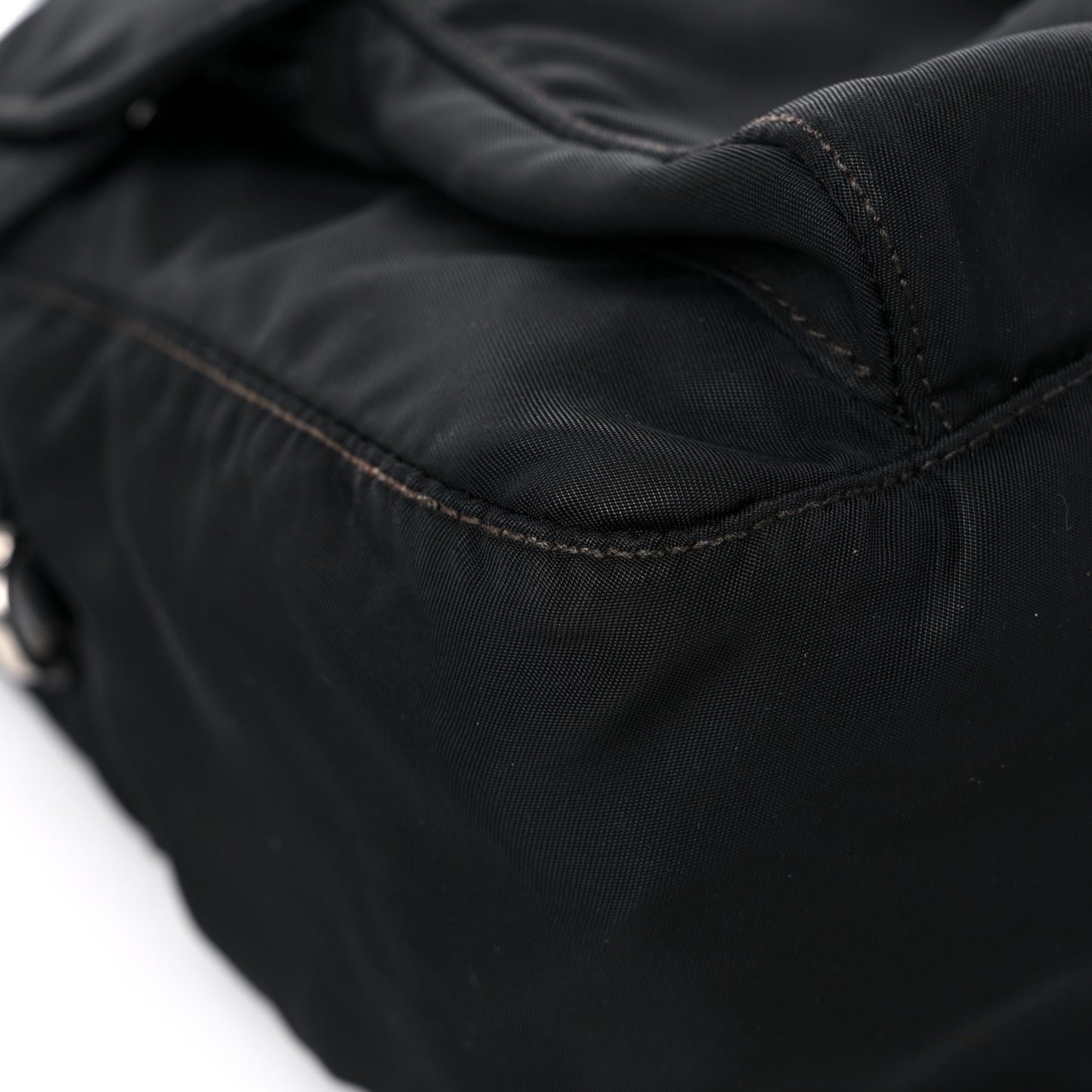 Tessuto Nylon Saffiano Small Vela Messenger Black
