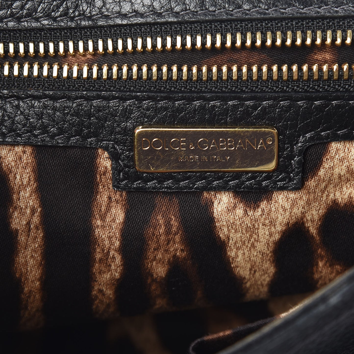 Grained Deerskin Medium Miss Sicily Satchel Black