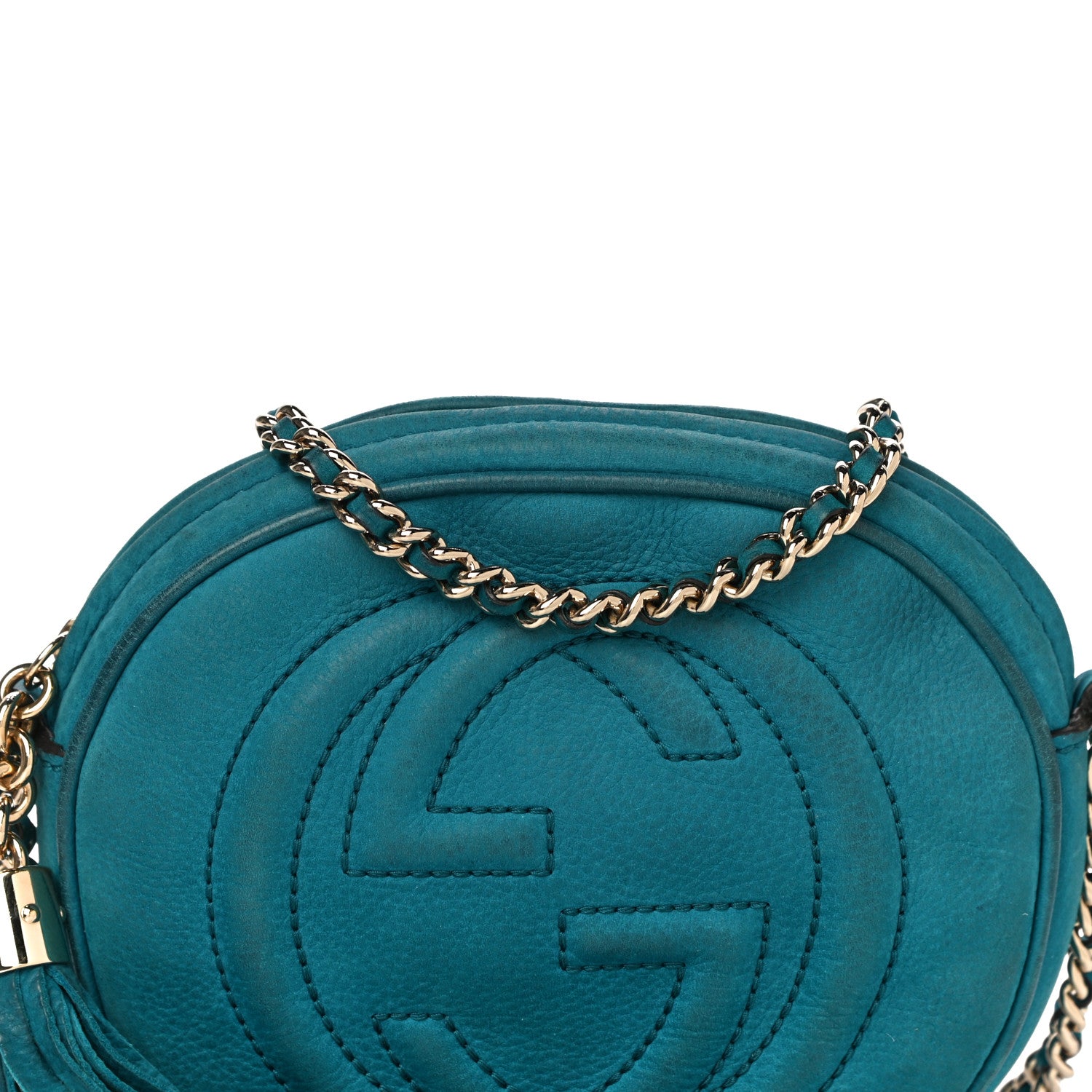 Gucci Vitello Range Mini Soho Chain Bag Deep Cobalt 8 of 17
