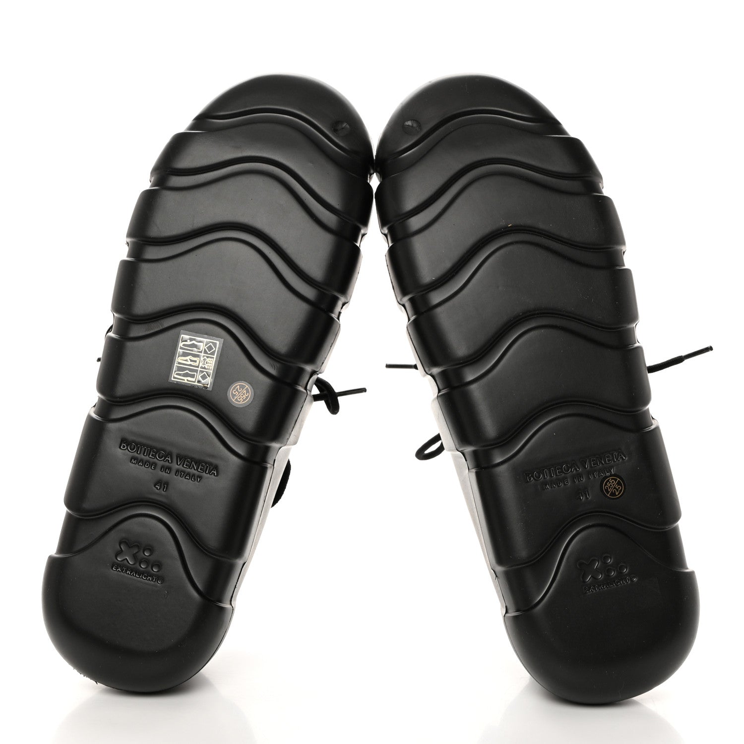 Bottega Veneta Tech Knit Rubber Trail Mens Sneakers 41 Black 5 of 7