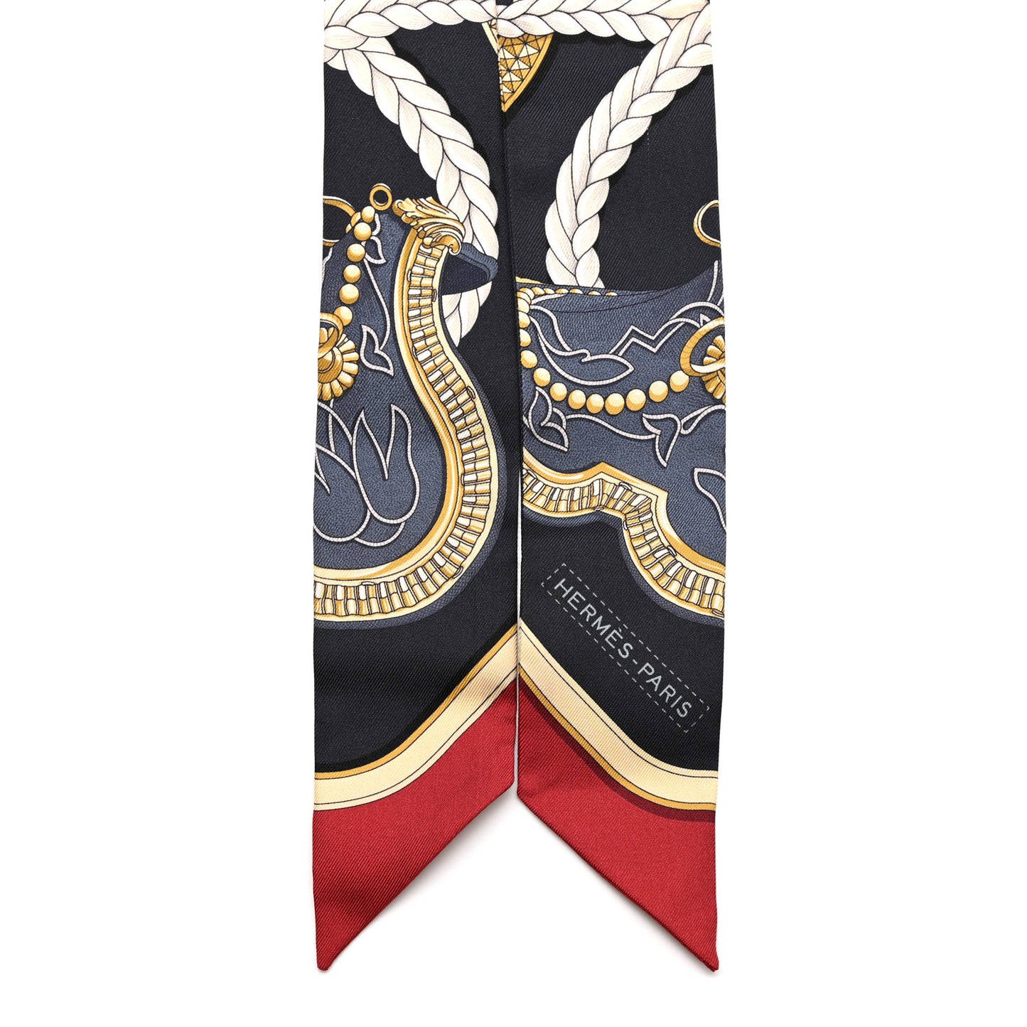 Silk Grand Apparat Twilly Anthracite Bordeaux