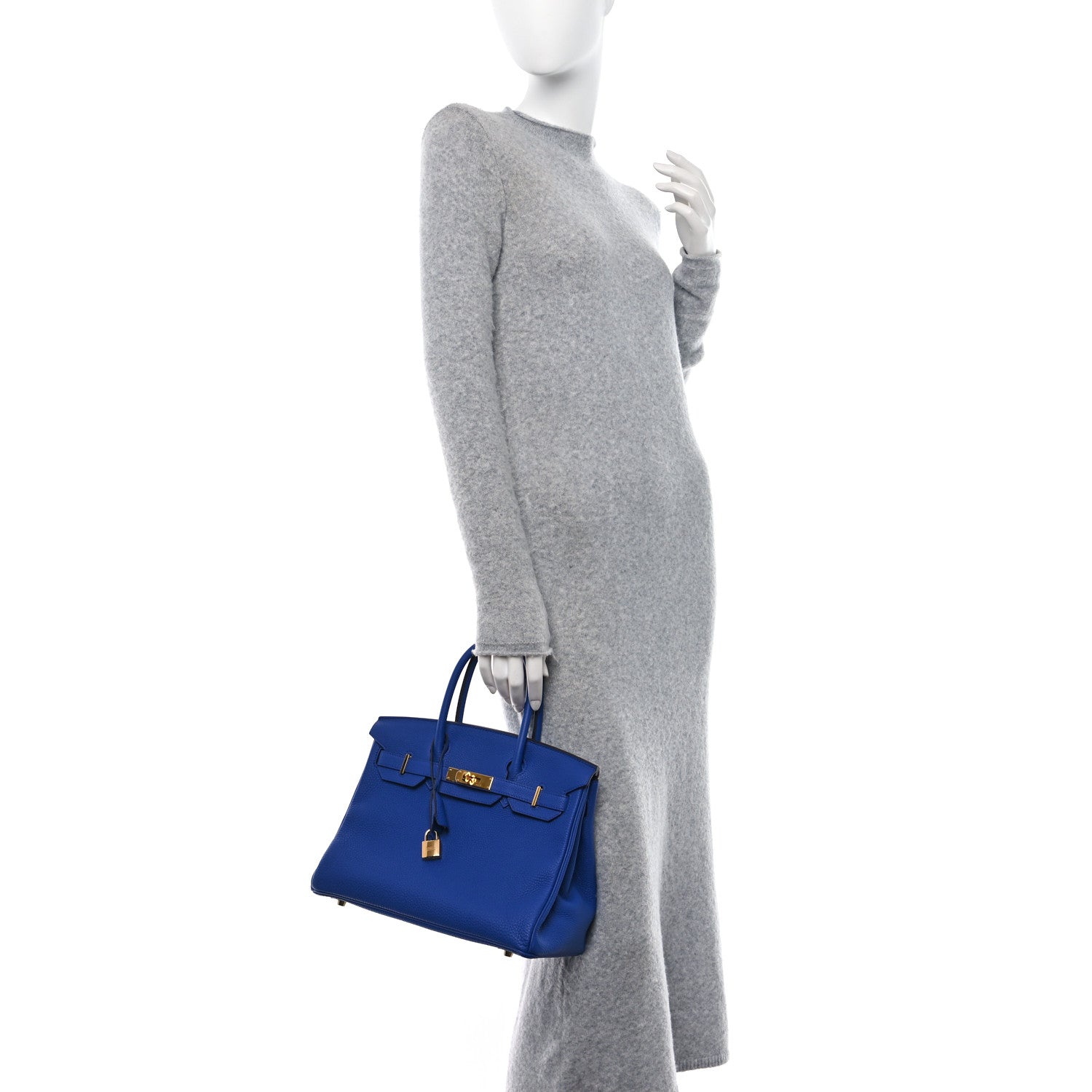 Hermes Togo Birkin 30 Bleu Electrique 2 of 12