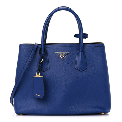 Prada Saffiano Cuir Medium Double Bag Inchiostro 1 of 9