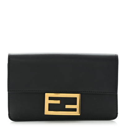 Fendi Vitello King Mini Flat Baguette Black 1 of 9