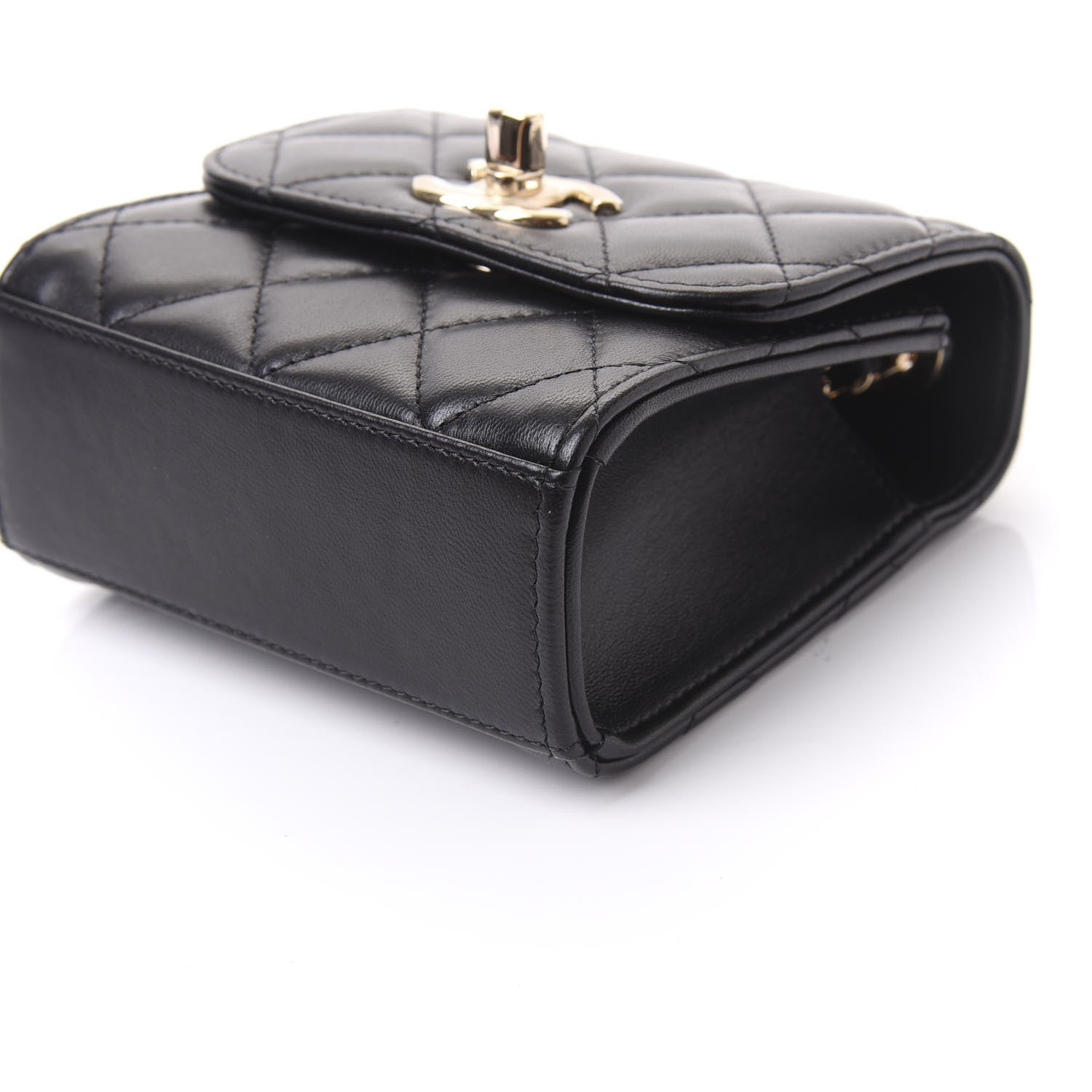 Chanel Lambskin Quilted Mini Trendy CC Chain Wallet Black 9 of 10