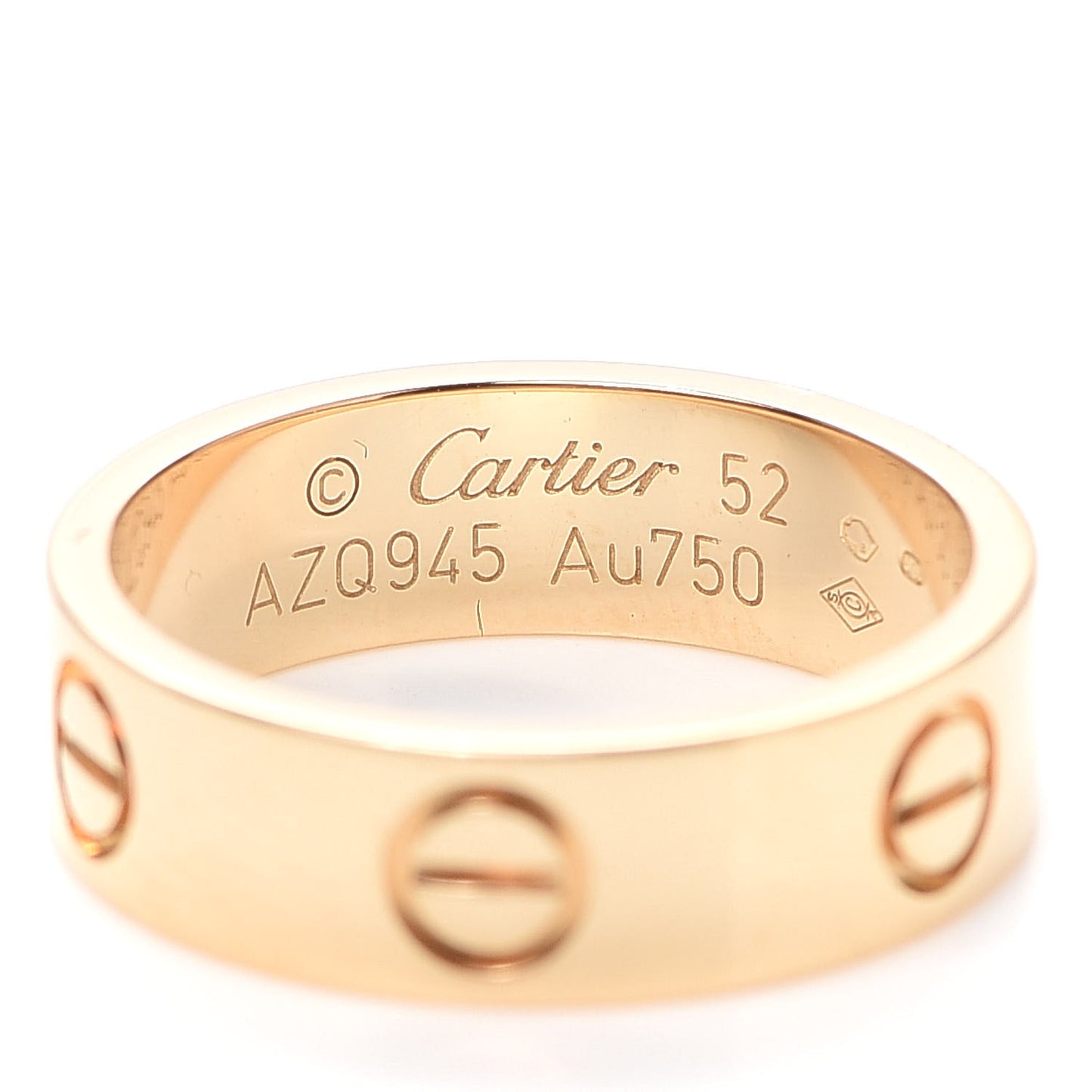 18K Yellow Gold 5.5mm LOVE Ring 52 6